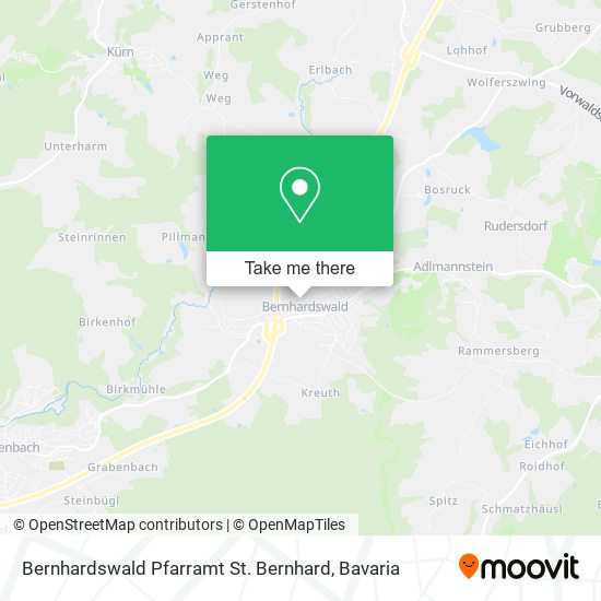 Карта Bernhardswald Pfarramt St. Bernhard