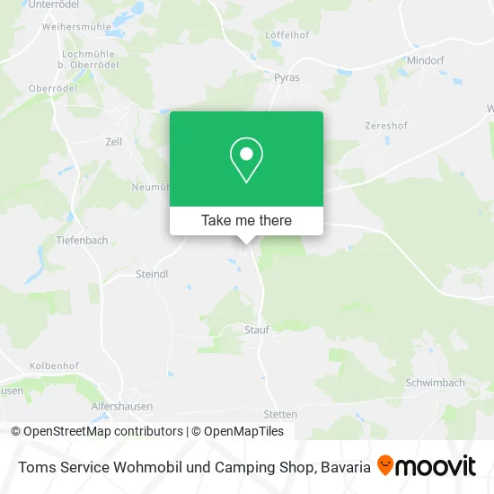 Карта Toms Service Wohmobil und Camping Shop