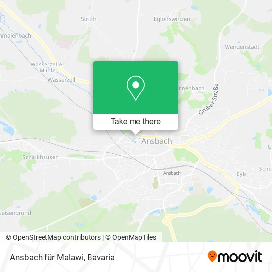 Карта Ansbach für Malawi