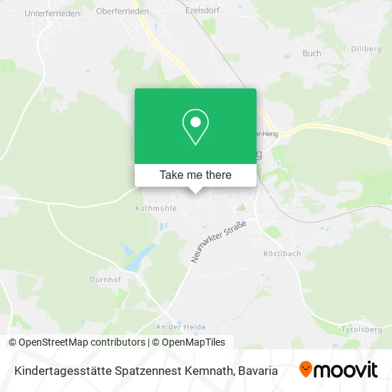 Карта Kindertagesstätte Spatzennest Kemnath