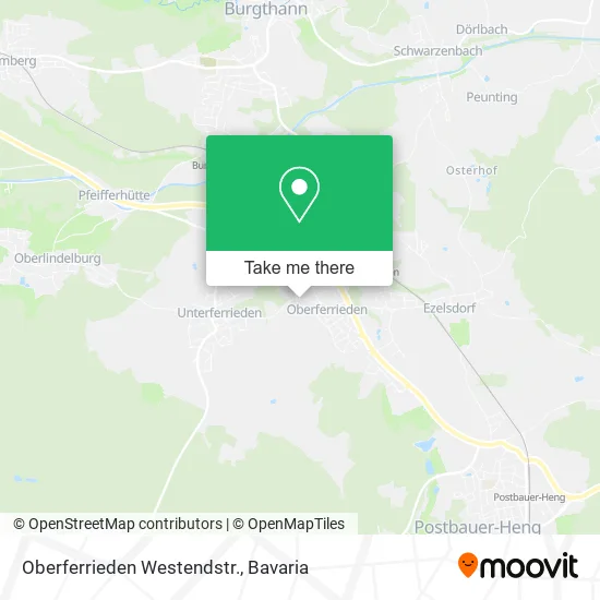 Карта Oberferrieden Westendstr.