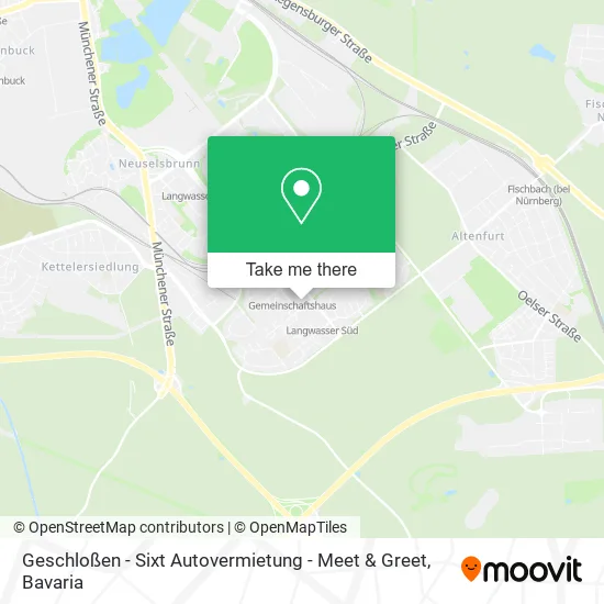 Карта Geschloßen - Sixt Autovermietung - Meet & Greet