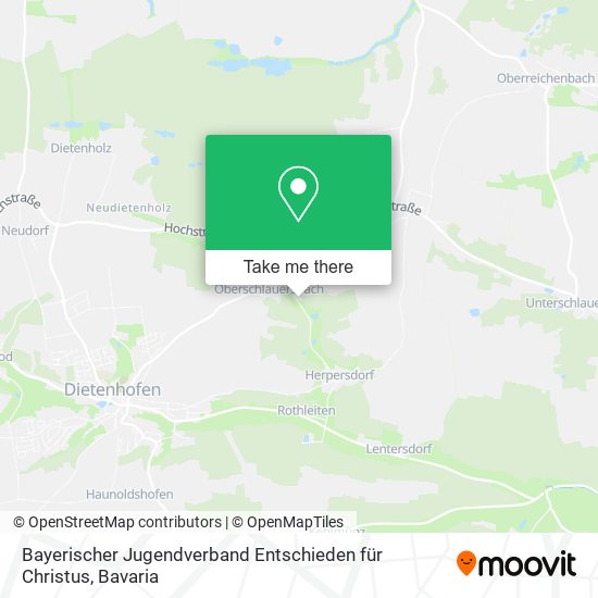 Bayerischer Jugendverband Entschieden für Christus map