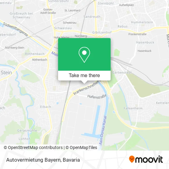 Карта Autovermietung Bayern