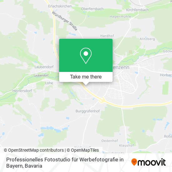 Professionelles Fotostudio für Werbefotografie in Bayern map