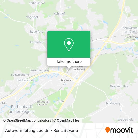 Autovermietung abc Unix Rent map