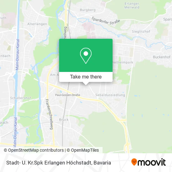 Карта Stadt- U. Kr.Spk Erlangen Höchstadt