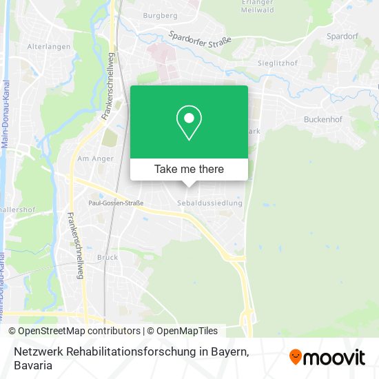 Netzwerk Rehabilitationsforschung in Bayern map