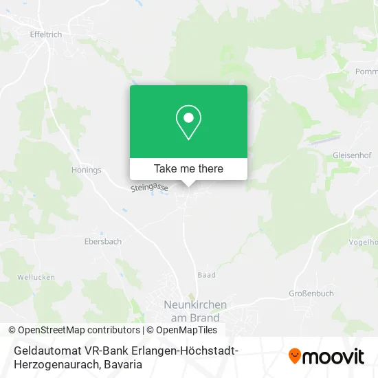 Карта Geldautomat VR-Bank Erlangen-Höchstadt-Herzogenaurach