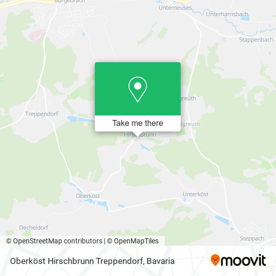 Oberköst Hirschbrunn Treppendorf map