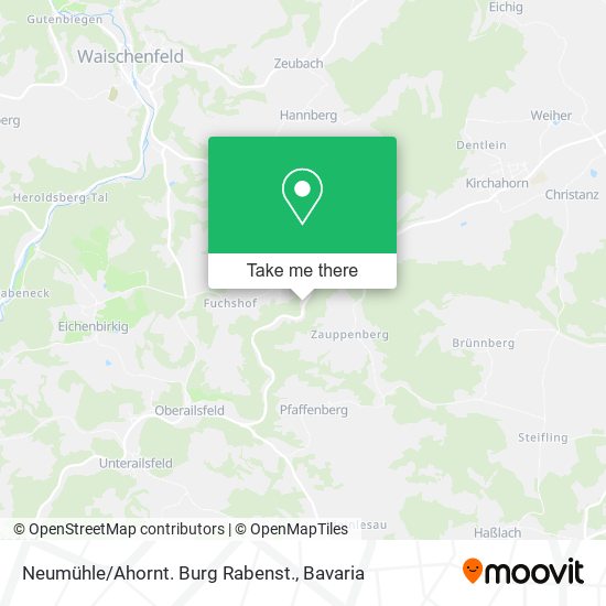Neumühle/Ahornt. Burg Rabenst. map