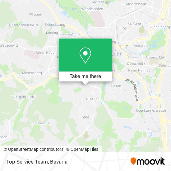 Top Service Team map