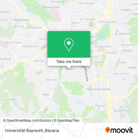 Universität Bayreuth map