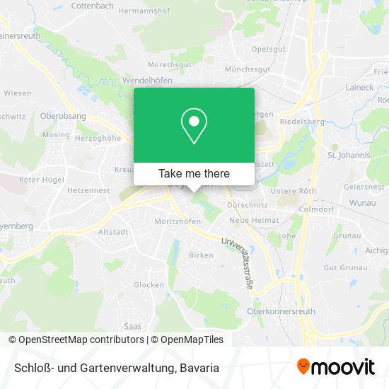 Schloß- und Gartenverwaltung map