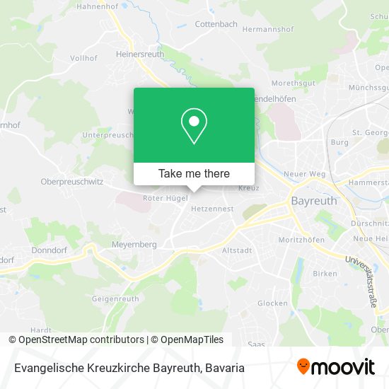 Evangelische Kreuzkirche Bayreuth map