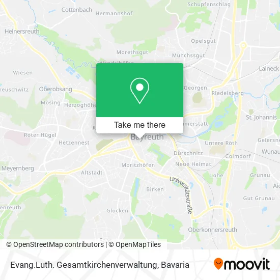 Карта Evang.Luth. Gesamtkirchenverwaltung