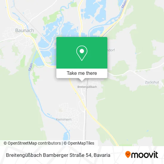 Карта Breitengüßbach Bamberger Straße 54