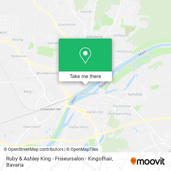 Карта Ruby & Ashley King - Friseursalon - Kingofhair