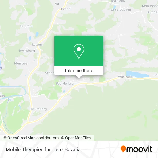 Карта Mobile Therapien für Tiere