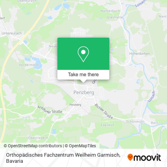 Orthopädisches Fachzentrum Weilheim Garmisch map
