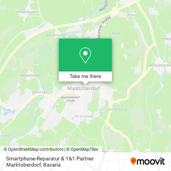Карта Smartphone-Reparatur & 1&1 Partner Marktoberdorf