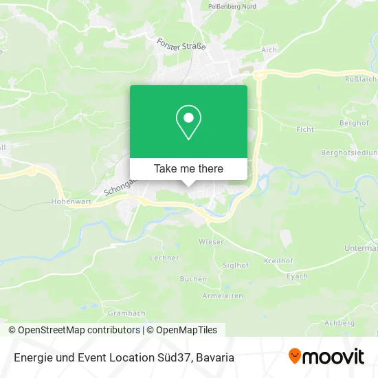 Карта Energie und Event Location Süd37