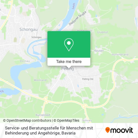 Service- und Beratungsstelle für Menschen mit Behinderung und Angehörige map