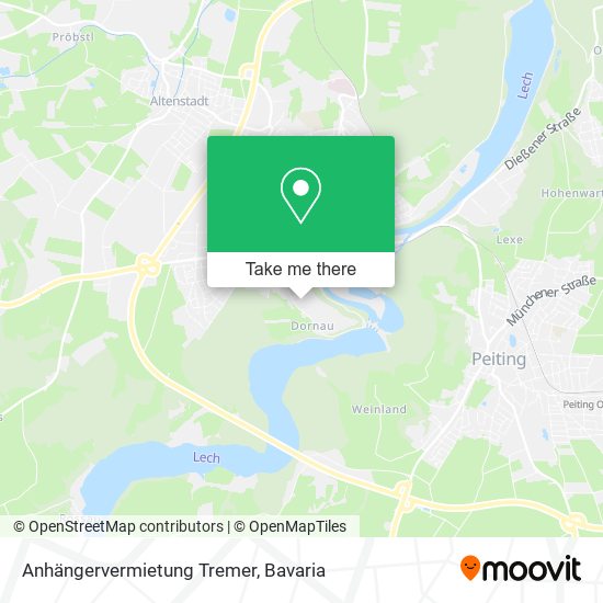 Anhängervermietung Tremer map