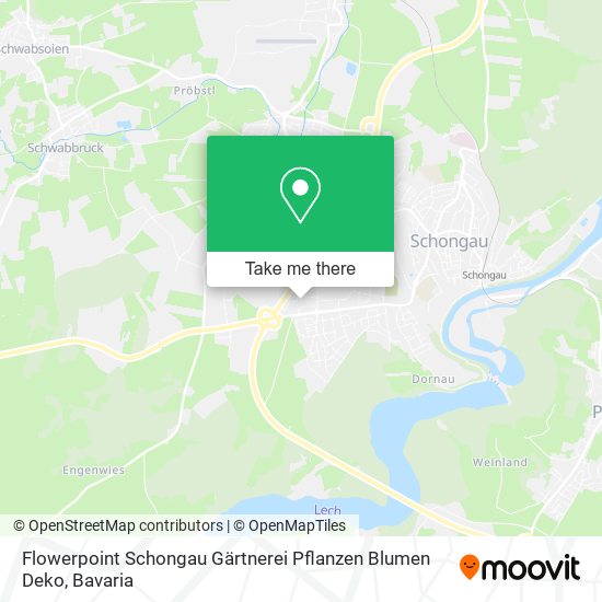 Flowerpoint Schongau Gärtnerei Pflanzen Blumen Deko map