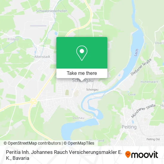 Карта Peritia Inh. Johannes Rauch Versicherungsmakler E. K.