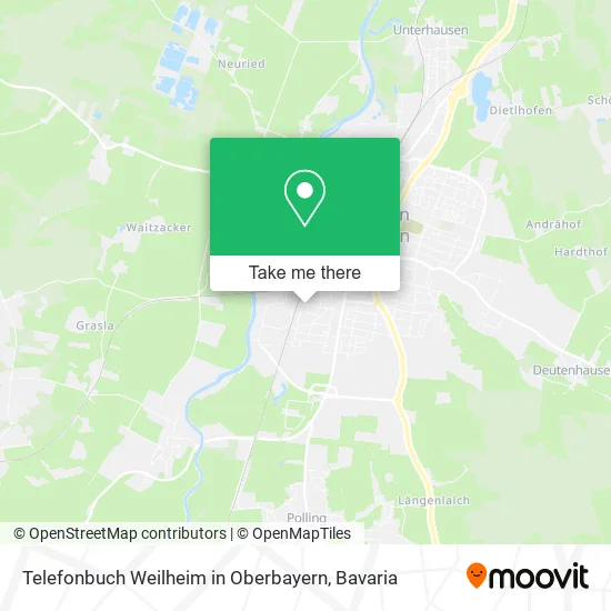 Карта Telefonbuch Weilheim in Oberbayern