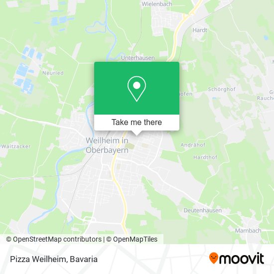 Pizza Weilheim map