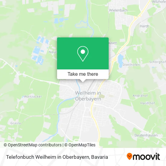 Карта Telefonbuch Weilheim in Oberbayern