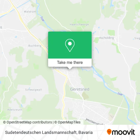 Sudetendeutschen Landsmannschaft map