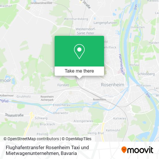 Flughafentransfer Rosenheim Taxi und Mietwagenunternehmen map