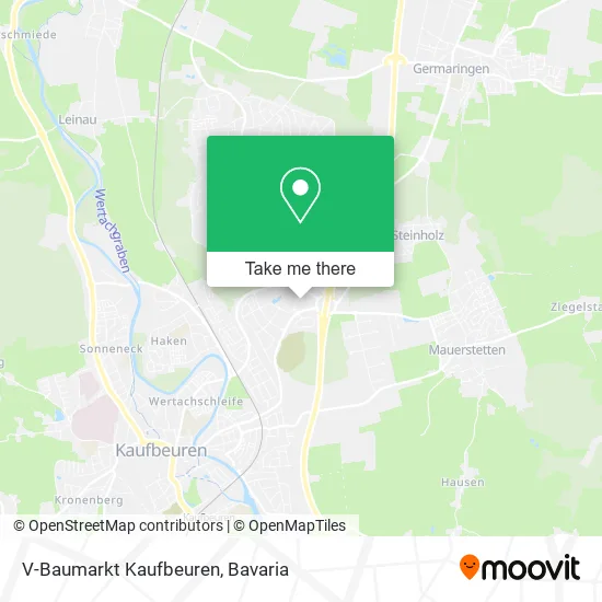 Карта V-Baumarkt Kaufbeuren