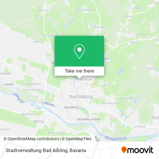 Карта Stadtverwaltung Bad Aibling