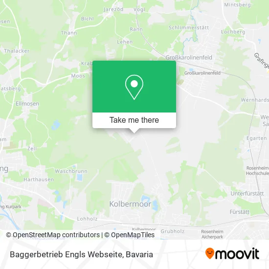 Карта Baggerbetrieb Engls Webseite
