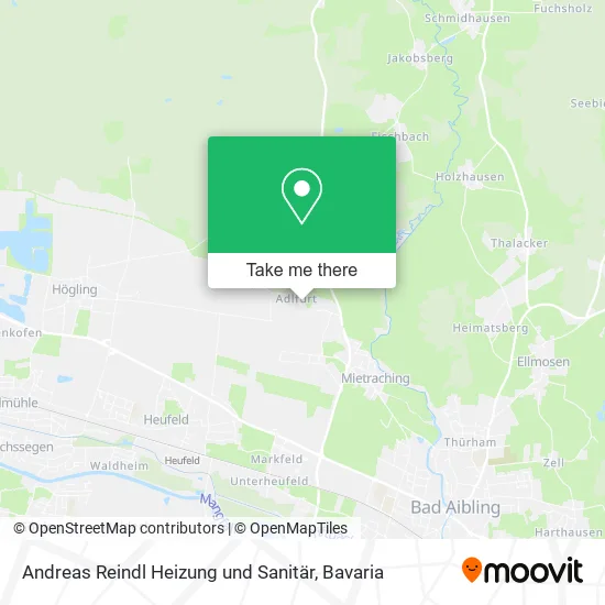 Карта Andreas Reindl Heizung und Sanitär