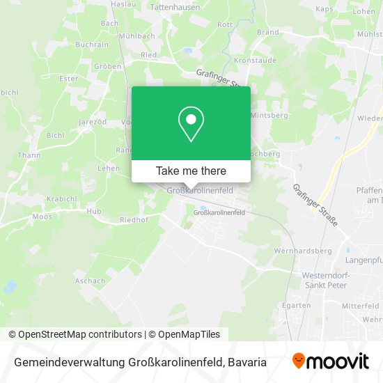 Gemeindeverwaltung Großkarolinenfeld map