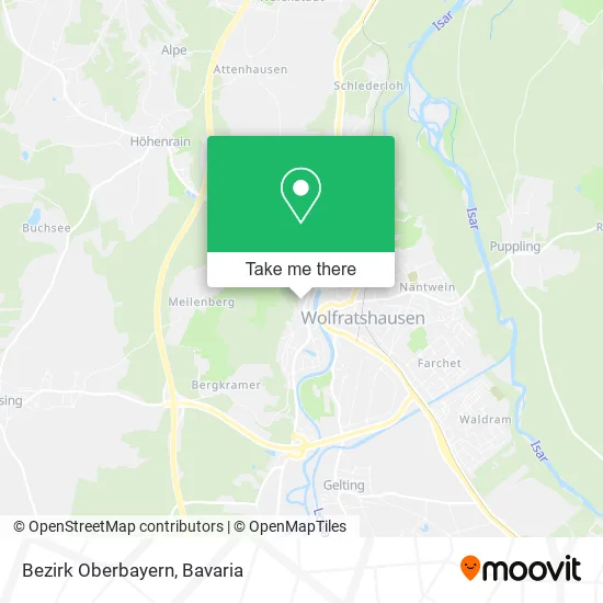 Карта Bezirk Oberbayern