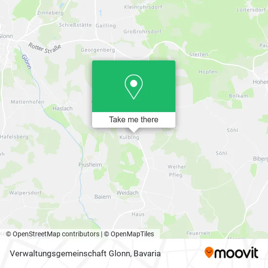 Карта Verwaltungsgemeinschaft Glonn