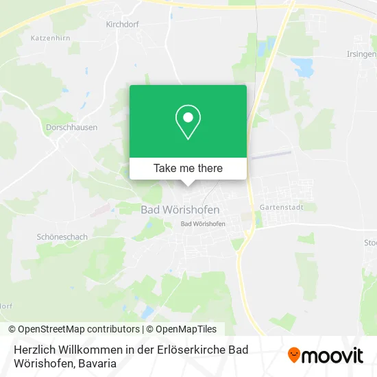 Карта Herzlich Willkommen in der Erlöserkirche Bad Wörishofen