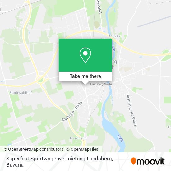 Карта Superfast Sportwagenvermietung Landsberg