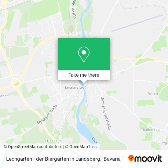 Lechgarten - der Biergarten in Landsberg. map