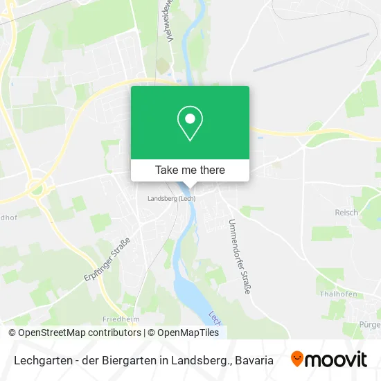 Карта Lechgarten - der Biergarten in Landsberg.