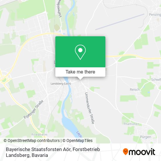 Bayerische Staatsforsten Aör, Forstbetrieb Landsberg map