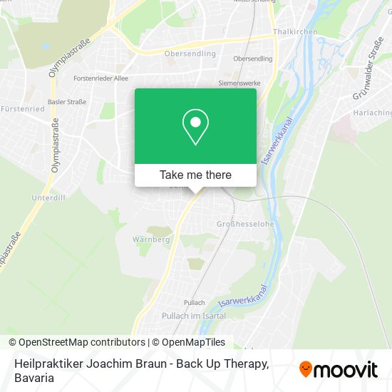 Heilpraktiker Joachim Braun - Back Up Therapy map