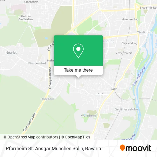 Карта Pfarrheim St. Ansgar München Solln