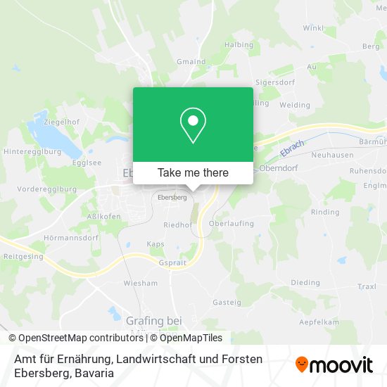 Amt für Ernährung, Landwirtschaft und Forsten Ebersberg map